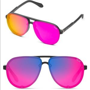 COPY - Quay Tricky Matte Black with Pink Mirrored…